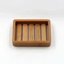 Natural bamboo wood soap dish for storage and organisation