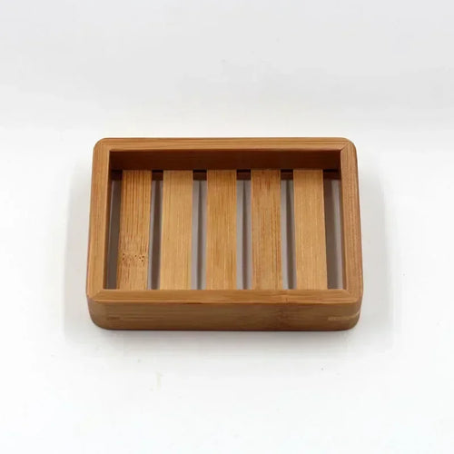 Natural bamboo wood soap dish for storage and organisation - vue 6 sur 7