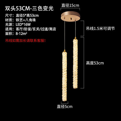 Modern crystal bedside lamp for interior decoration - vue 11 sur 12