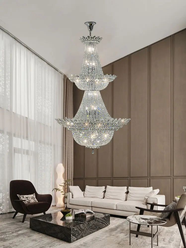 lustre led k9 cristal palace à intensité variable pour un éclairage élégant - vue 9 sur 16