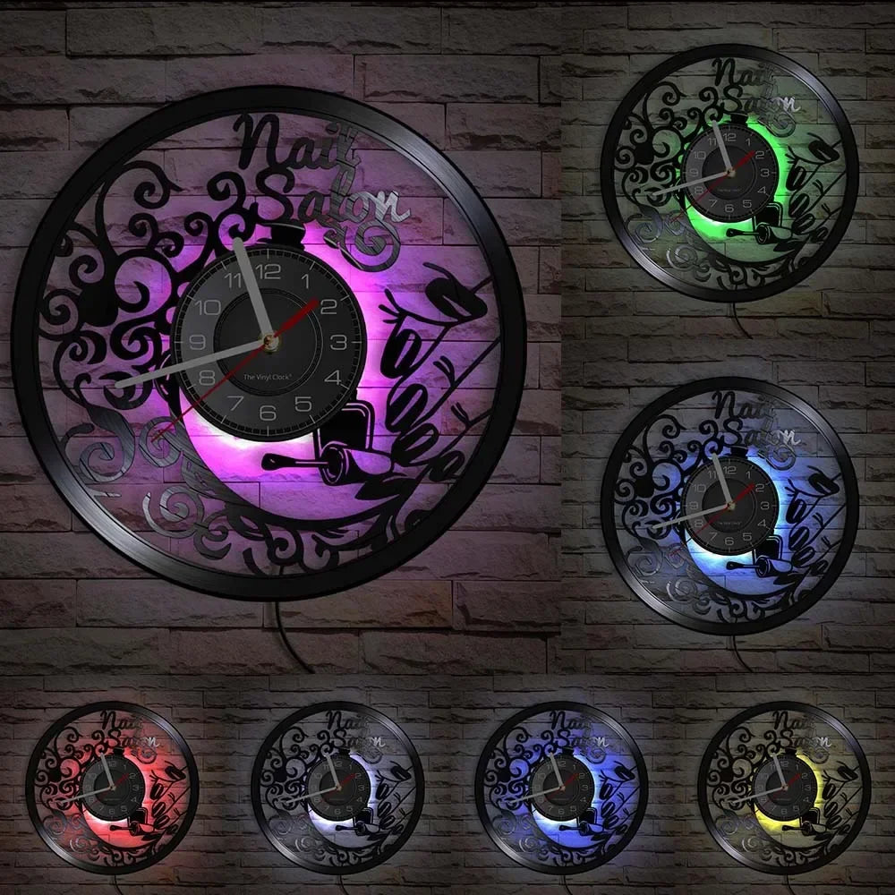 vinyl wall clock for nail and beauty salon - vue 31 sur 31