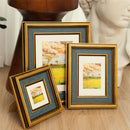 American retro photo frame with golden border for home decoration