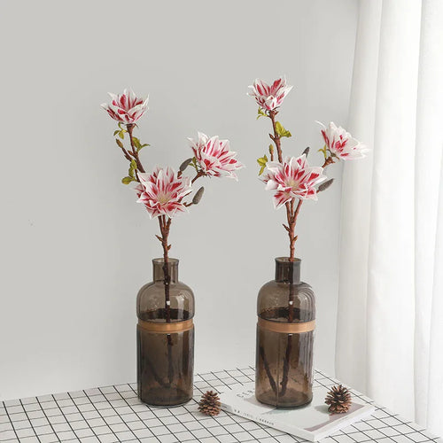 Decorative artificial flowers zen style with magnolia - vue 4 sur 12