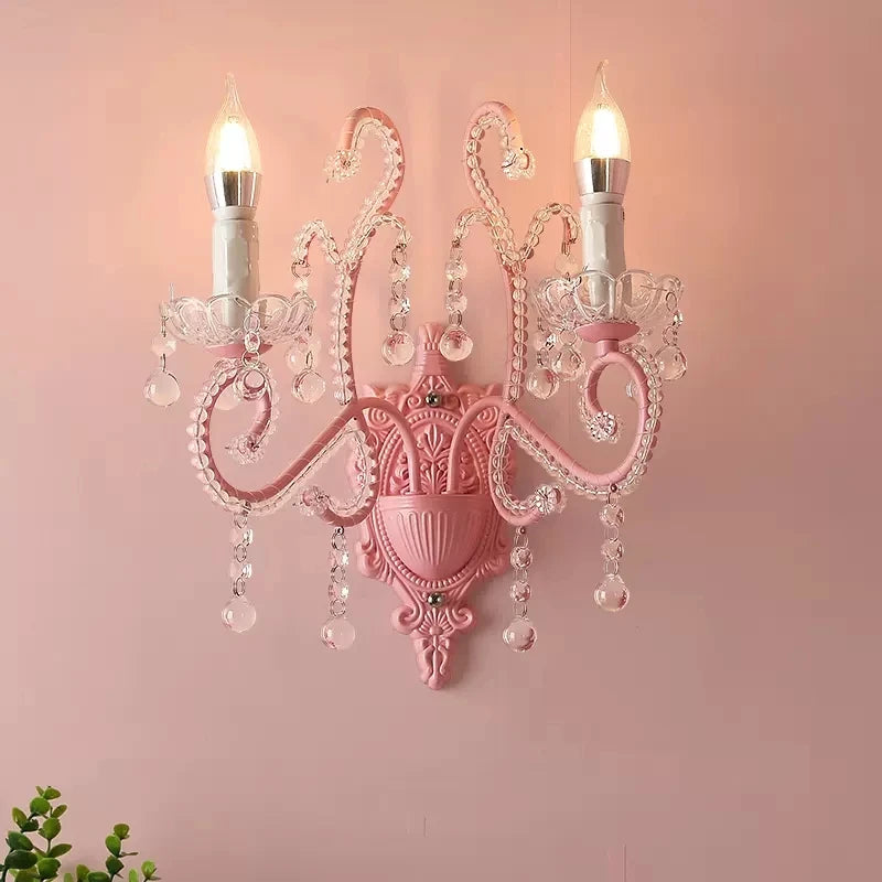 Creative Scandinavian crystal LED wall light for children's bedroom
