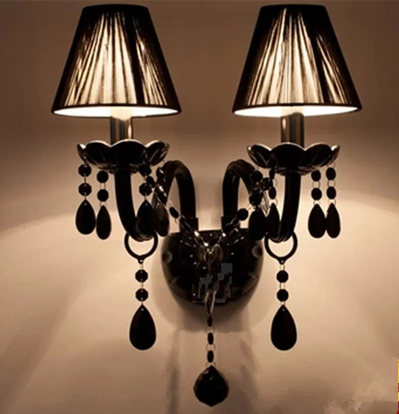 Antique crystal wall light for elegant interior design
