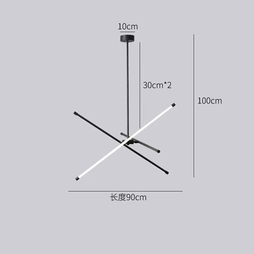 Modern minimalist geometric nordic chandelier with elegant creative design - vue 9 sur 8