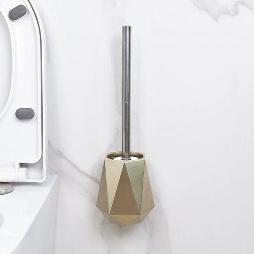 Silicone toilet brush with wall-mounted or freestanding holder - vue 3 sur 10