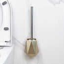 Silicone toilet brush with wall-mounted or freestanding holder