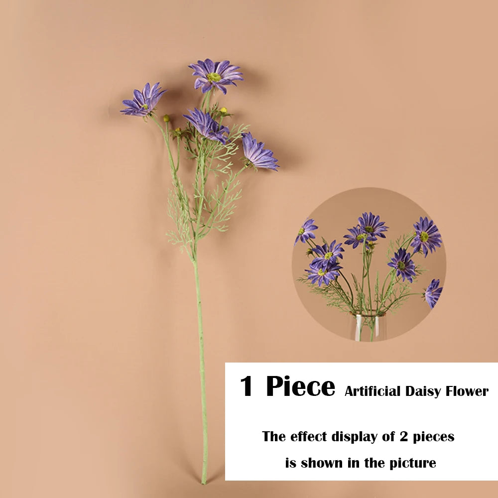 Large artificial daisy bouquet silk flowers wedding decoration - vue 8 sur 18