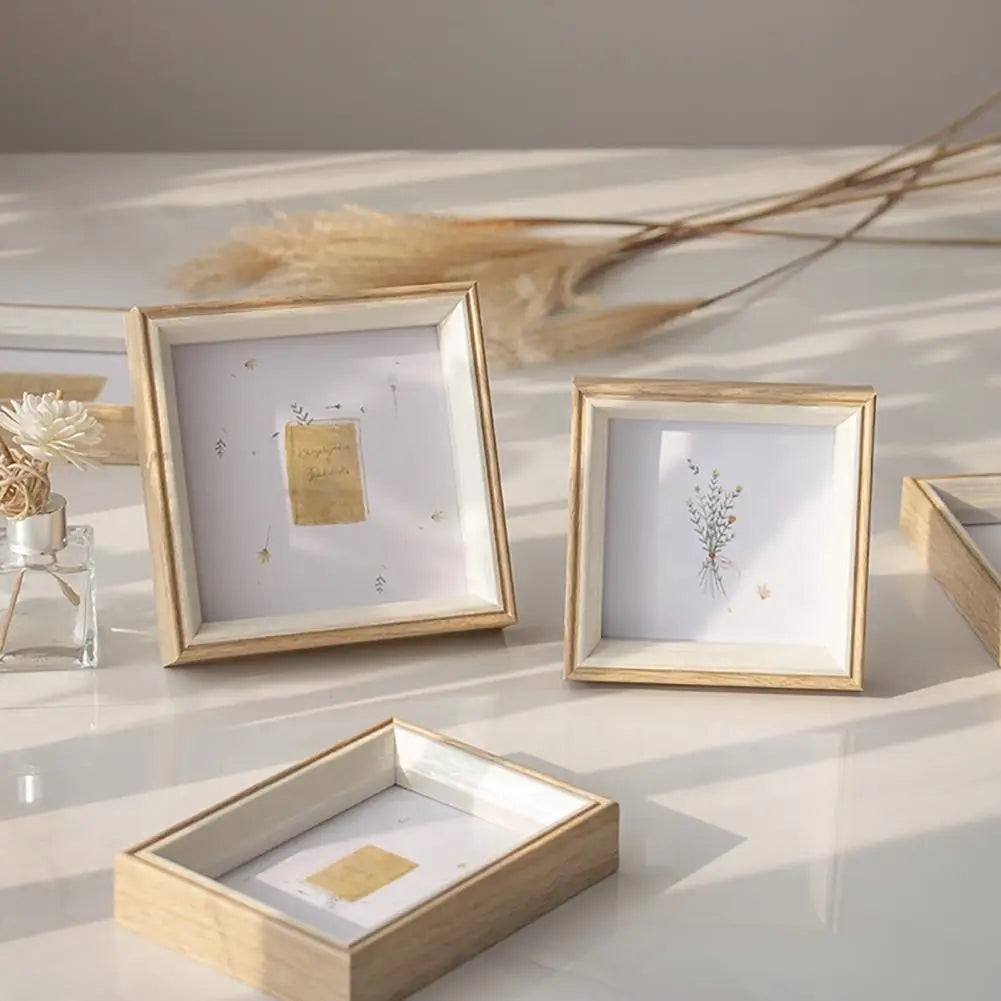 Decorative nordic style square resin photo frame for wall hanging - vue 4 sur 10