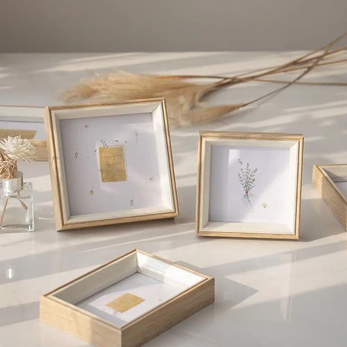 Decorative nordic style square resin photo frame for wall hanging - vue 4 sur 10