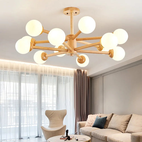 Modern glass chandelier for elegant interior decoration - vue 4 sur 10