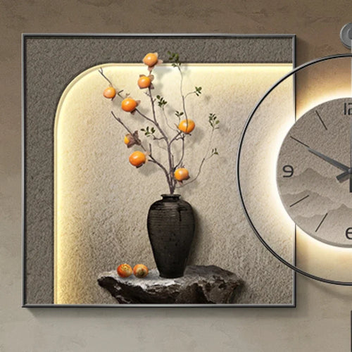 wall clock with unique and aesthetic design for modern decoration - vue 7 sur 12