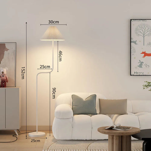 Nordic glass floor lamp with lampshade for interior decoration - vue 17 sur 16