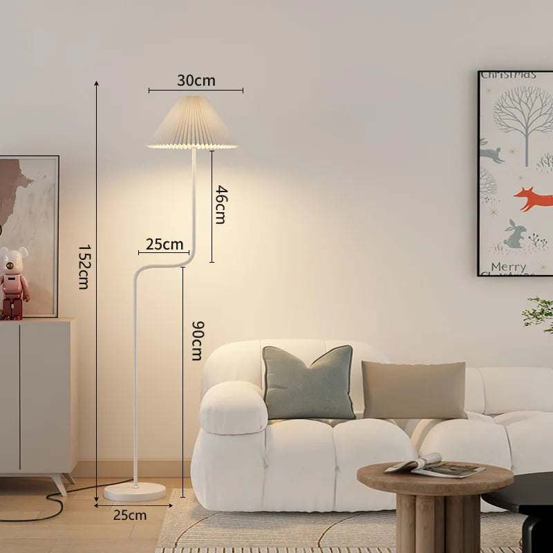 Nordic glass floor lamp with lampshade for interior decoration - vue 16 sur 16