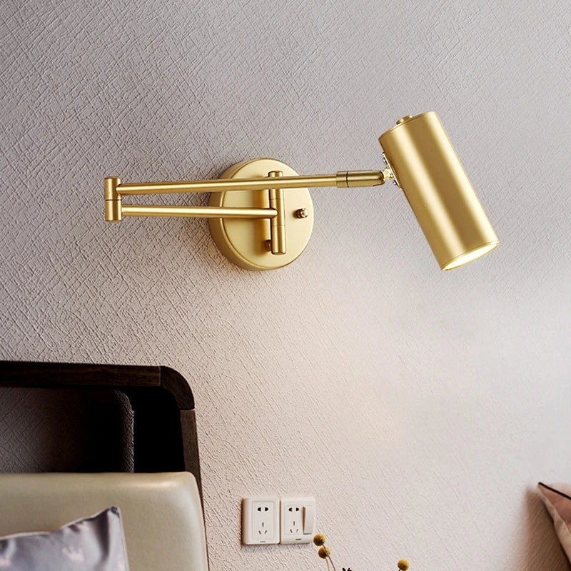 Modern iron LED wall light for reading and decoration