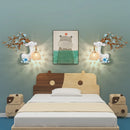 Modern resin wall light with Chinese style fortune deer