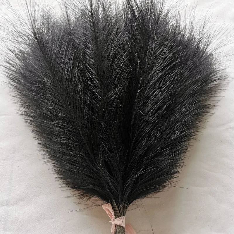 Set of 10 artificial pampas grass bouquets for interior decoration - vue 6 sur 17