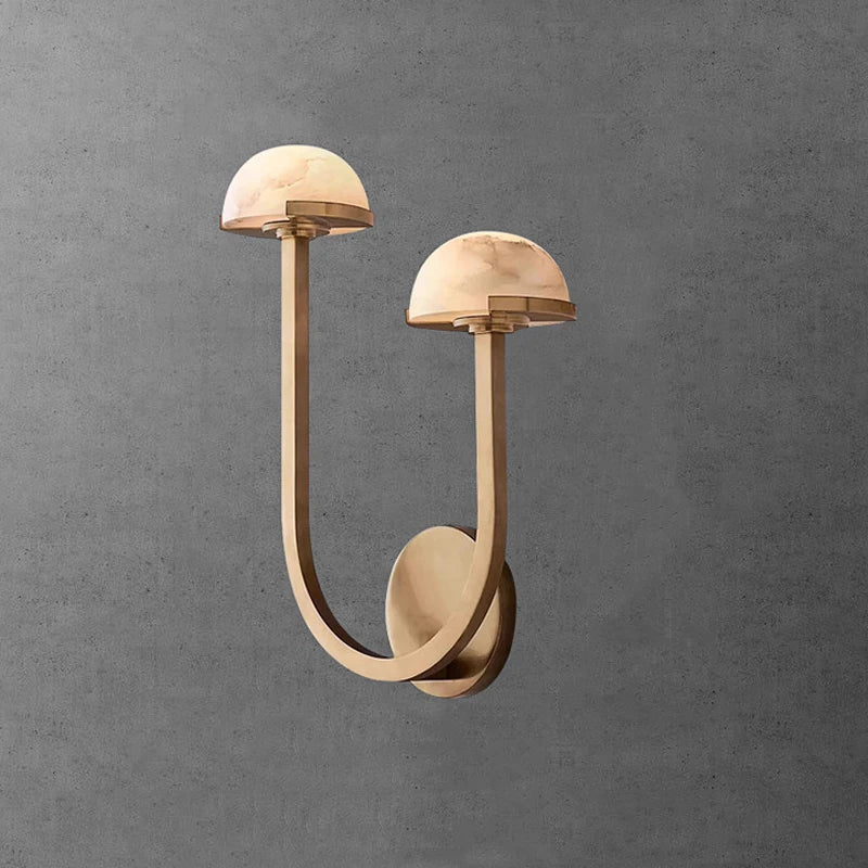 Natural marble wall light with nordic american style