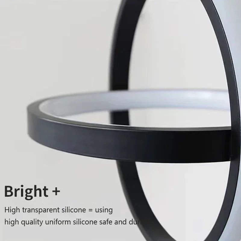 Modern LED chandelier for elegant and decorative lighting - vue 6 sur 15