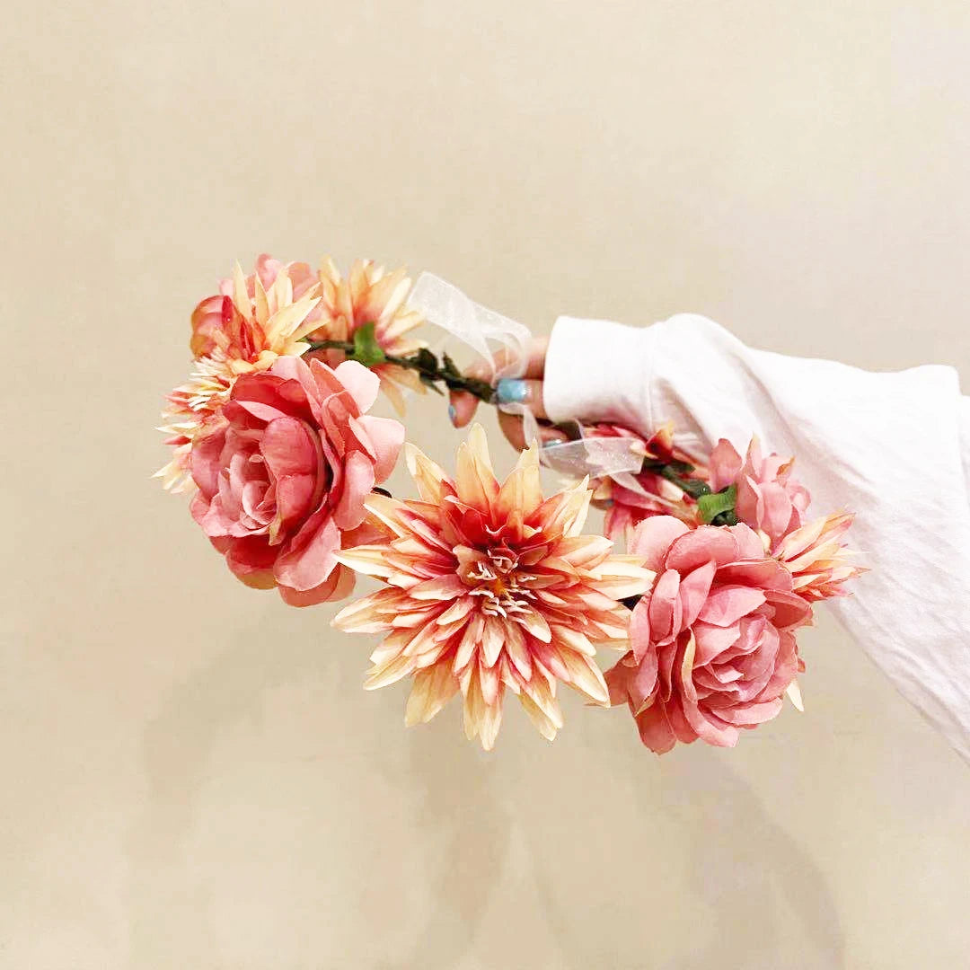 Bohemian floral hairband decorative bridal crown
