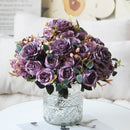 Pink silk peony bouquet for interior decoration