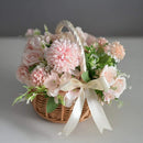 Hand-woven wedding flower basket for storage and picnics