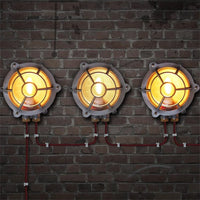 Vintage industrial outdoor wall light waterproof iron and glass