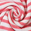 Turkish striped cotton beach towel with tassels for spa