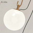 Nordic round glass wall light for artistic decoration