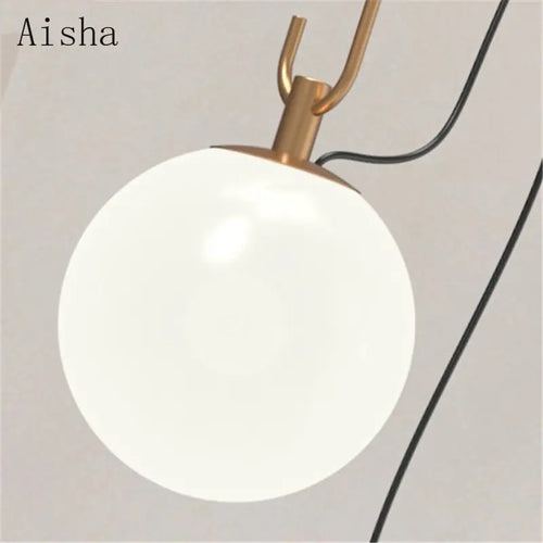 Nordic round glass wall light for artistic decoration - vue 7 sur 7