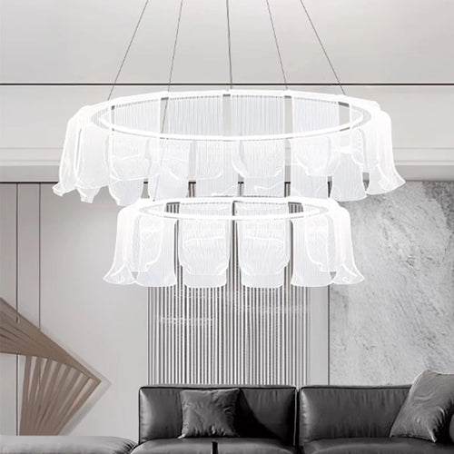 Modern and creative acrylic LED pendant light - vue 3 sur 9