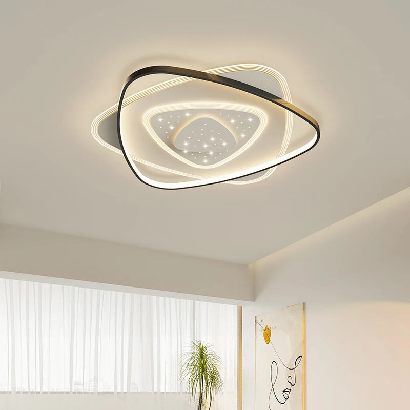 Modern minimalist LED ceiling light for elegant interiors - vue 3 sur 8