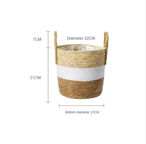 natural wicker basket for garden and decorative storage - vue 11 sur 15