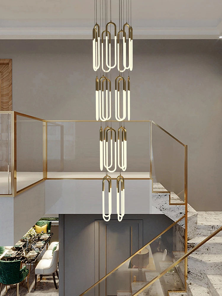 Modern nordic designer LED pendant light for elegant lofts - vue 3 sur 15