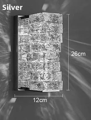 Modern crystal wall light with LED for indoor use - vue 15 sur 18