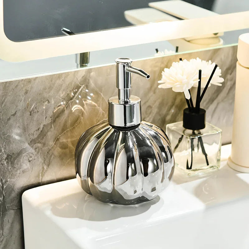 ceramic lotion dispenser for shower gel and shampoo