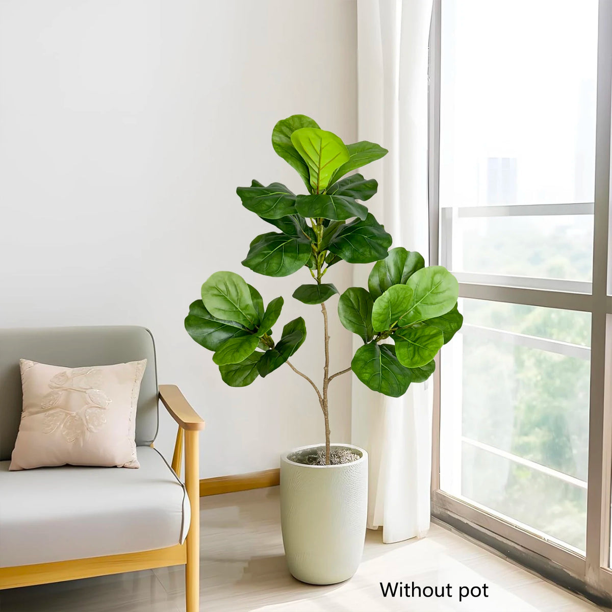Artificial ficus branches with large leaves for indoor and outdoor decoration