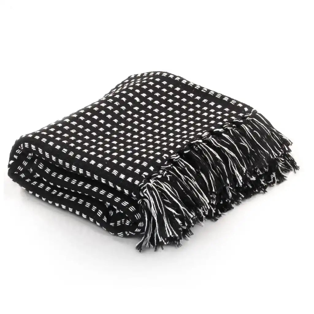 Plaid coton chevrons doux confortable pour salon chambre - vue 9 sur 17