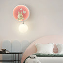 Romantic animal decorative wall light for children