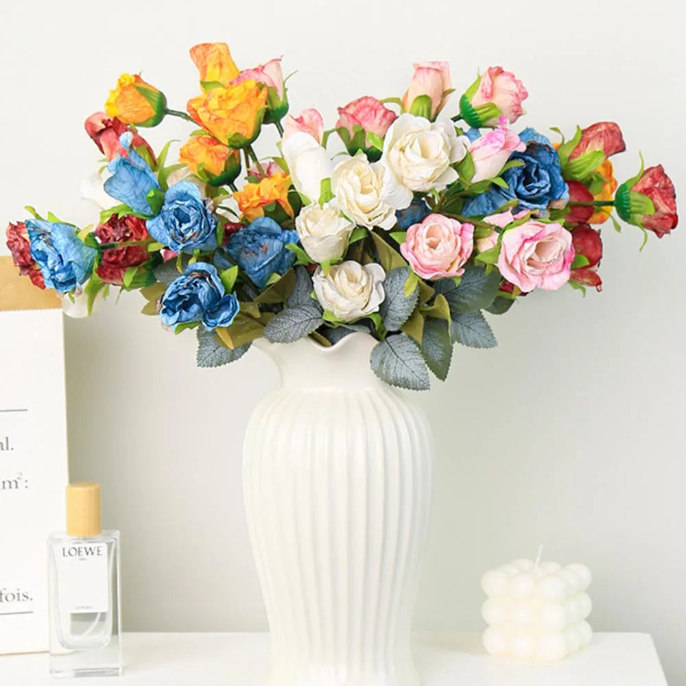 Artificial rose flowers for wedding, birthday and festive decoration