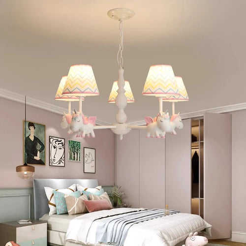 Nordic style rotating LED children’s chandelier, romantic and cosy - vue 6 sur 24