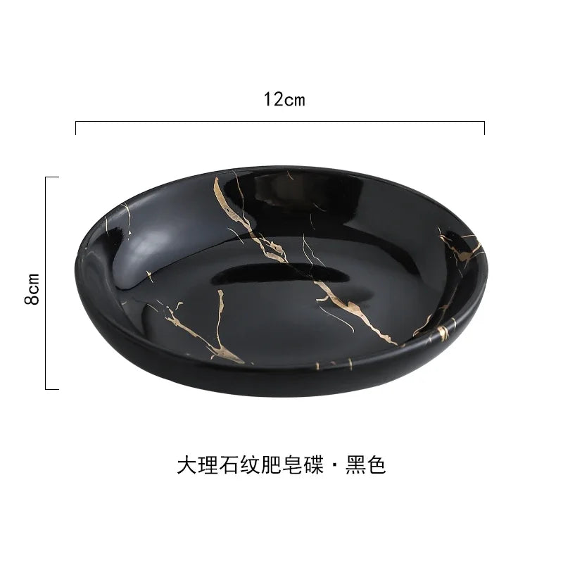 decorative ceramic bathroom set with accessories - vue 13 sur 24