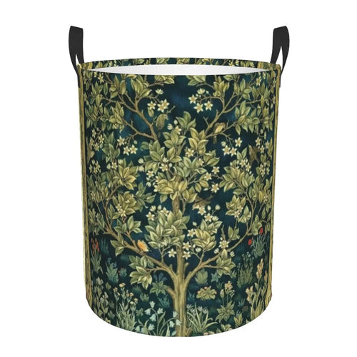 floral foldable laundry basket for baby toy storage