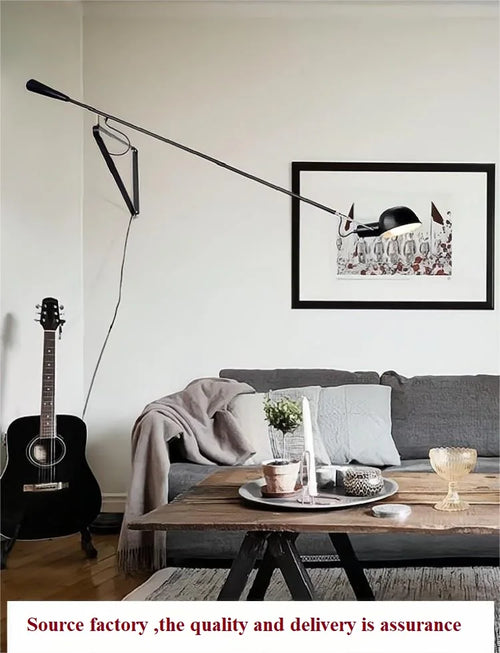 retro long arm industrial wall light for bar and restaurant - vue 8 sur 10