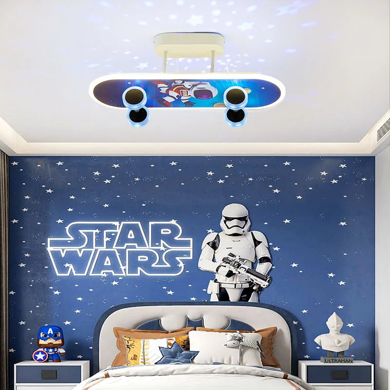 Creative skateboard ceiling lights - vue 5 sur 19