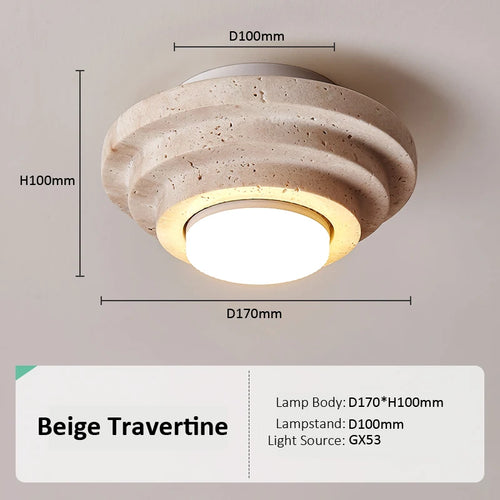 Decorative ceiling light in natural marble - vue 7 sur 7