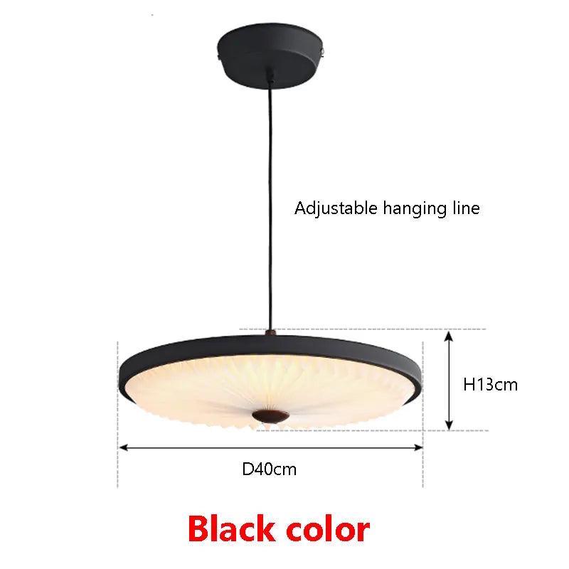 lustre moderne rond avec barre led plissée de haute qualité - vue 7 sur 7