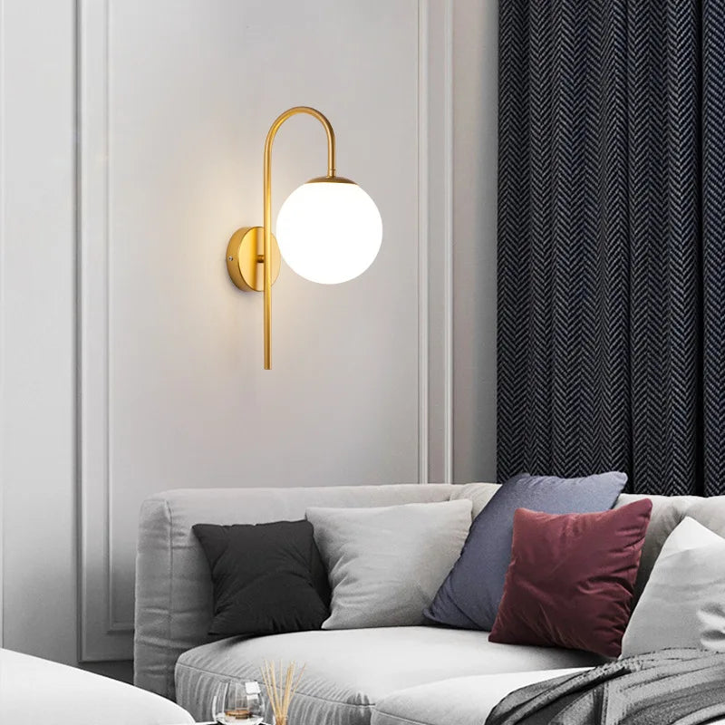 applique murale led boule créative salon couloir - vue 5 sur 9