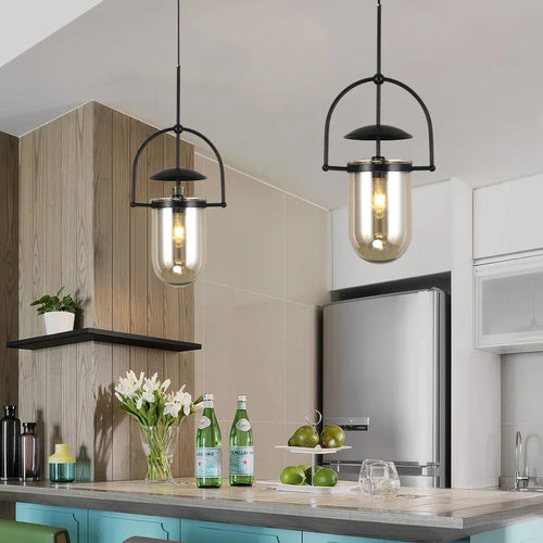 Minimalist glass pendant light for modern spaces - vue 4 sur 8